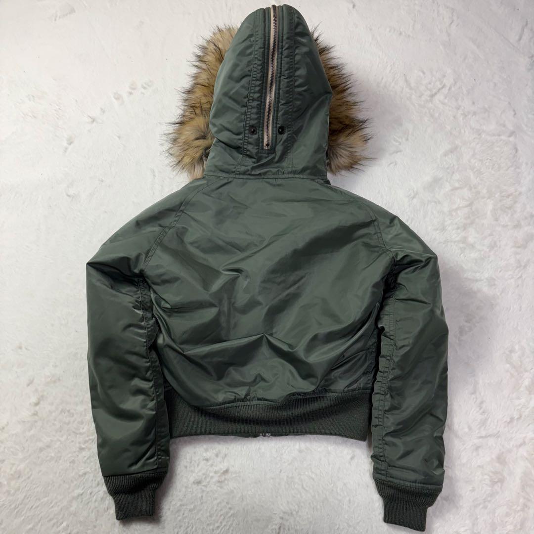 美品 avirex N-2B 短丈 フライトジャケット ファー 取り外し可能