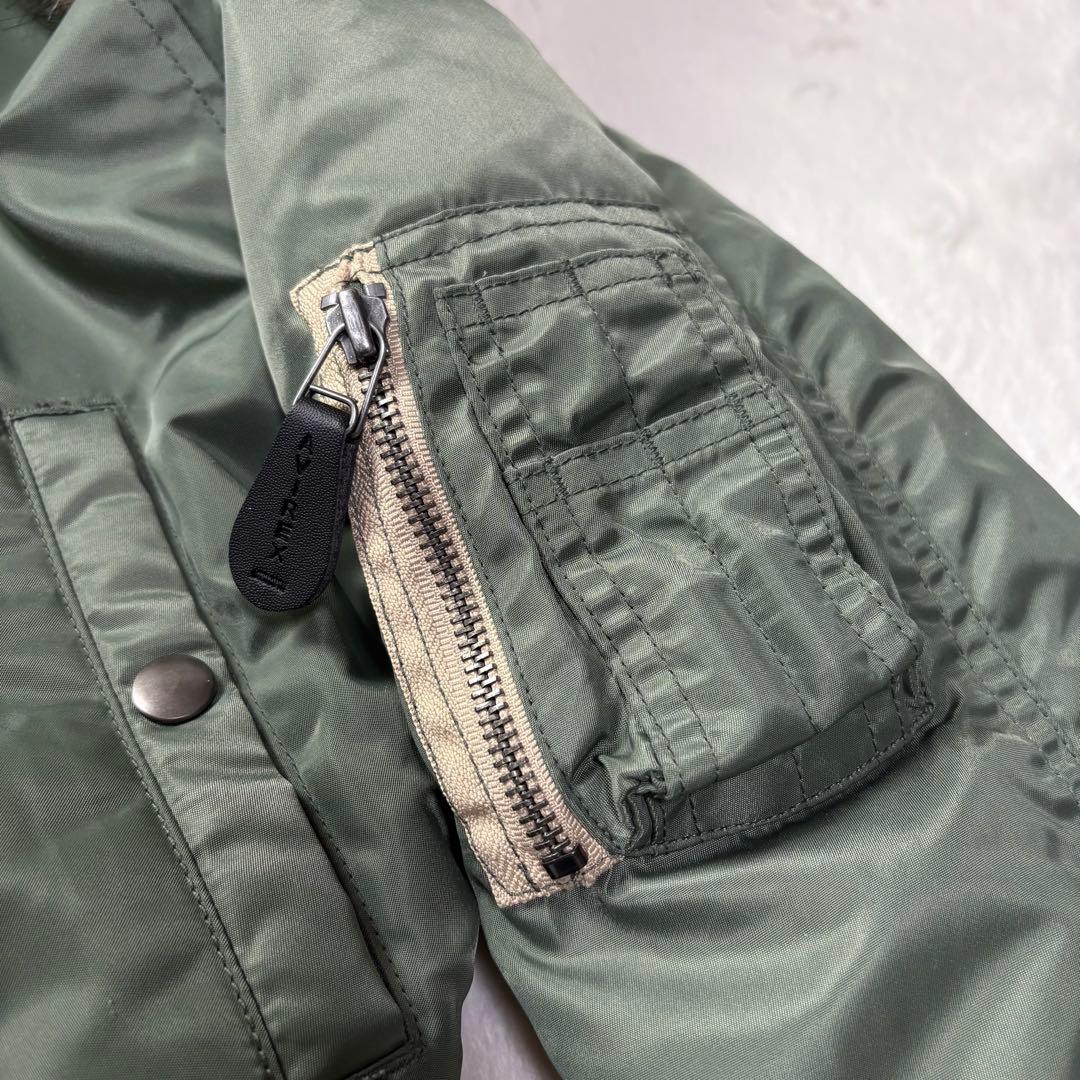 美品 avirex N-2B 短丈 フライトジャケット ファー 取り外し可能