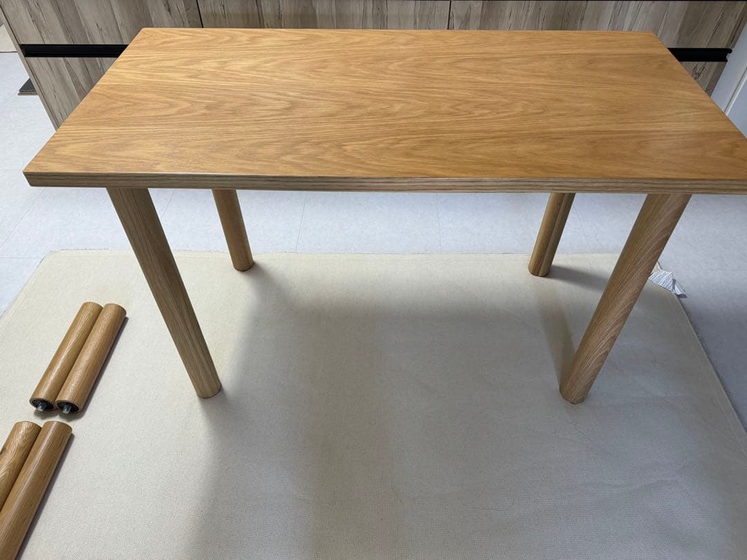 無印良品　木製テーブル 組み立て式　【脚4本組x2セット】　【ふわふわ】