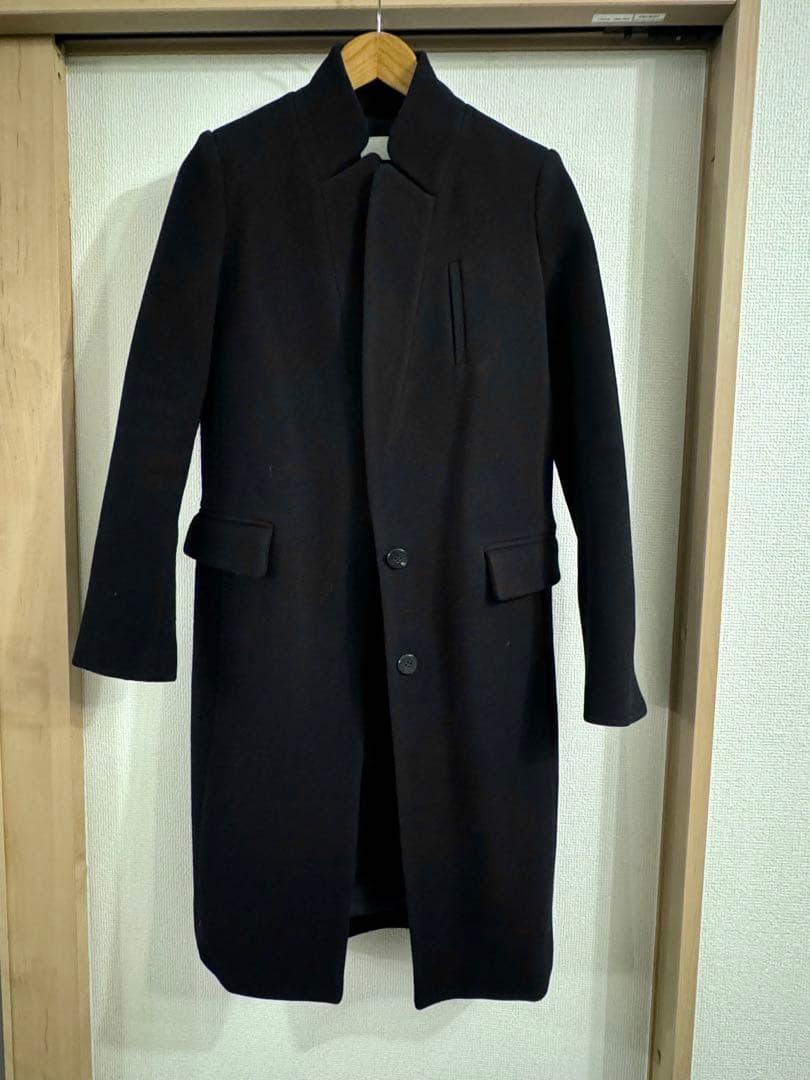 mame チェスターコート ブラック 2 / Mame Kurogouchi