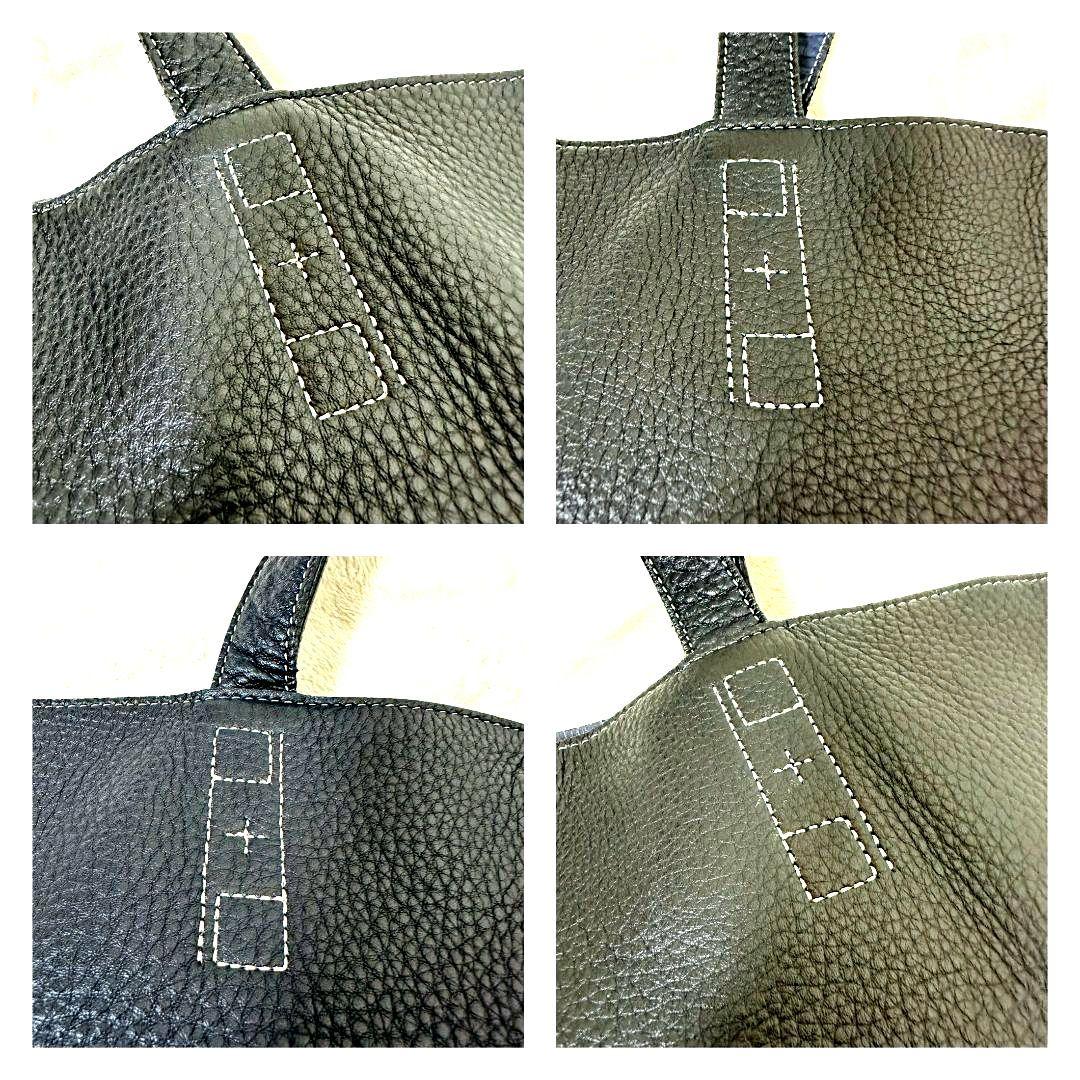 パパス トートバッグ ビジネスバッグ オールレザー シボ革 肩掛け A4可 濃紺