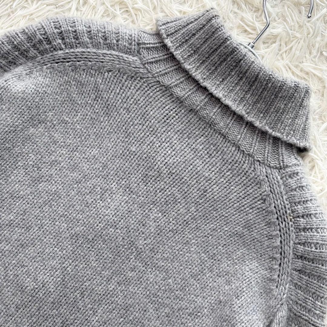 良品✨ コーギ カシミヤ100% カーディガン 洗える くるみボタン ハイネック