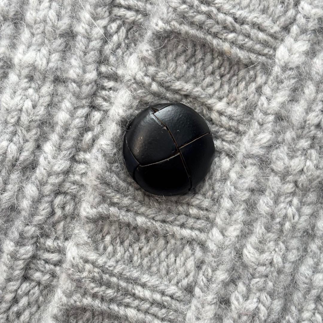 良品✨ コーギ カシミヤ100% カーディガン 洗える くるみボタン ハイネック