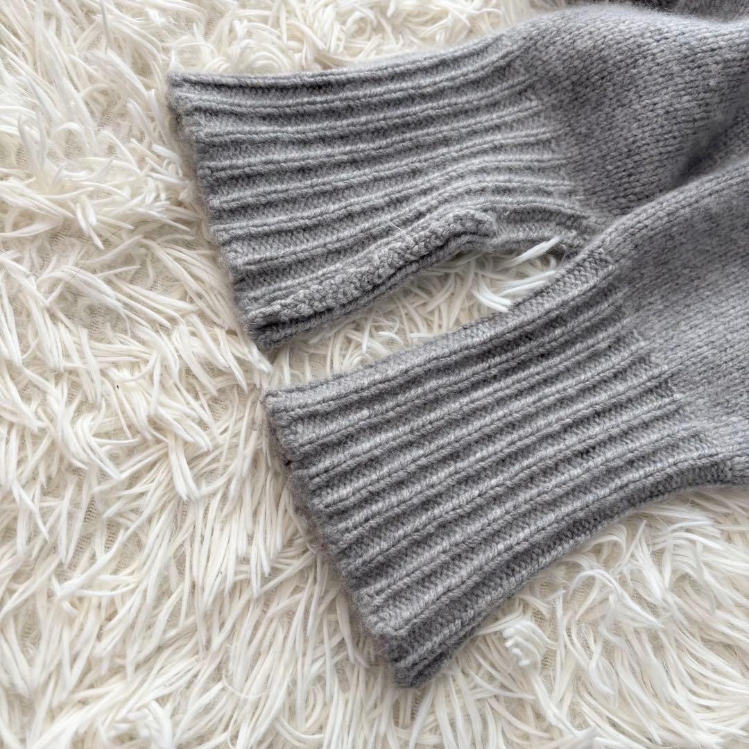 良品✨ コーギ カシミヤ100% カーディガン 洗える くるみボタン ハイネック