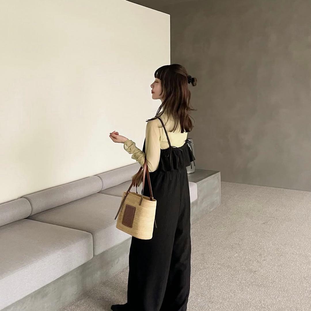 hinari 総レースキャミロンパース ブラック