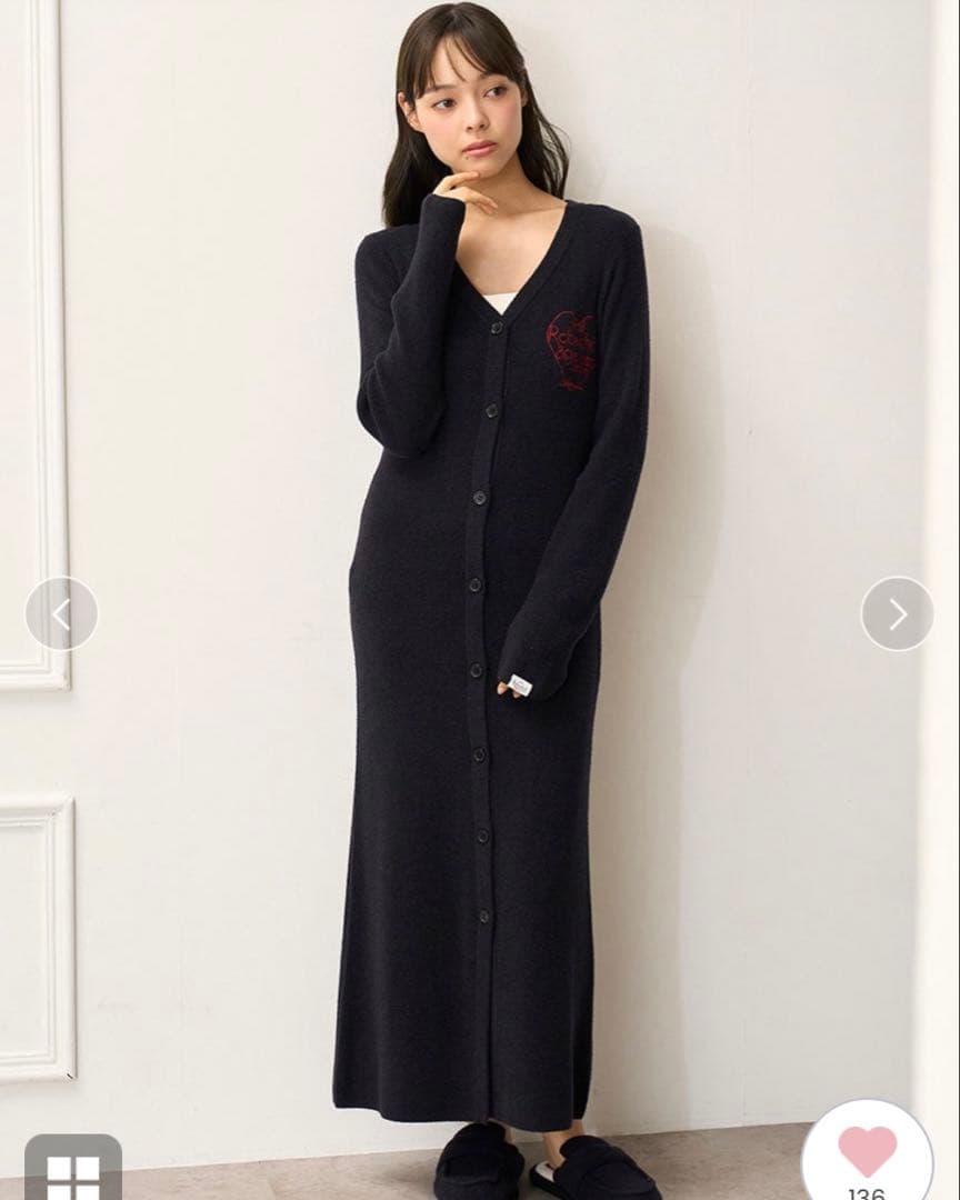 gelatopiqueJOELROBUCHONスムーズィーシルク前開きワンピース