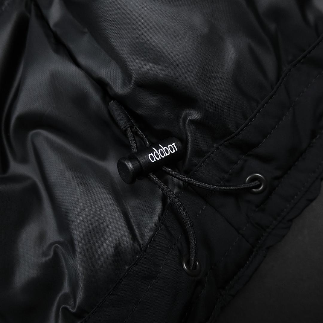 アダバット ADABAT NAVY 撥水 ジェットブラック ダウンベスト 黒 S