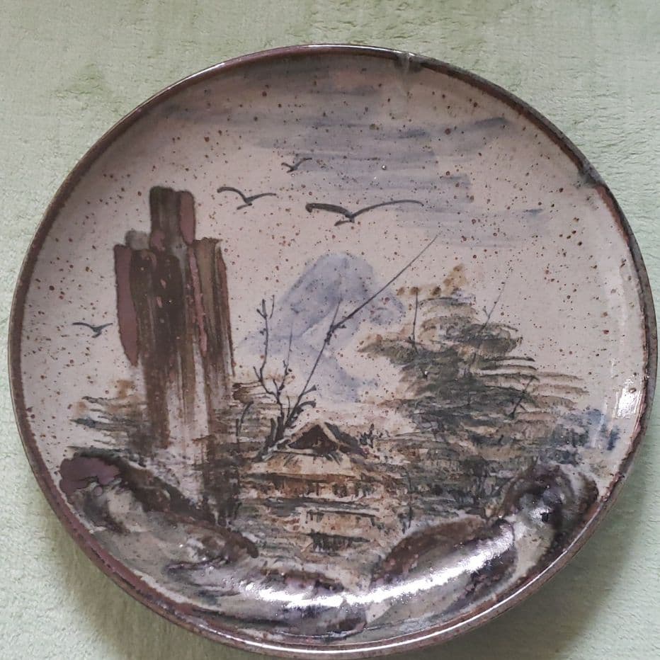 【スーパーセール】骨董品　大皿　縦42㎝　横42㎝