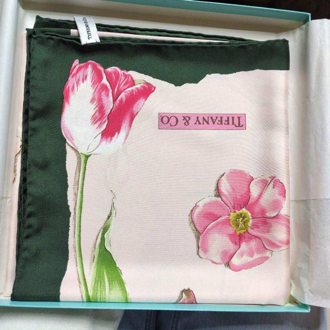 Tiffany & Co. シルクスカーフ　花柄　新品未使用