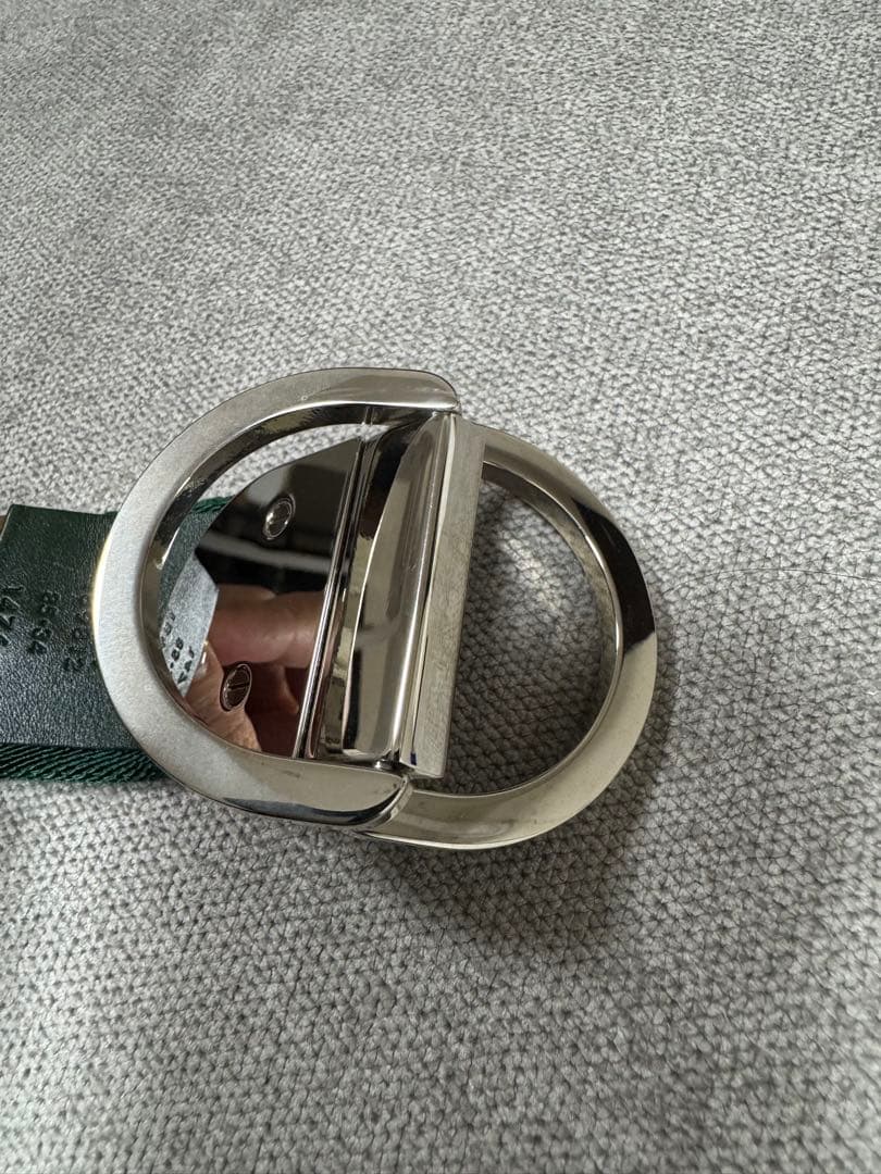 Gucci 緑赤ストライプ ベルト　美品