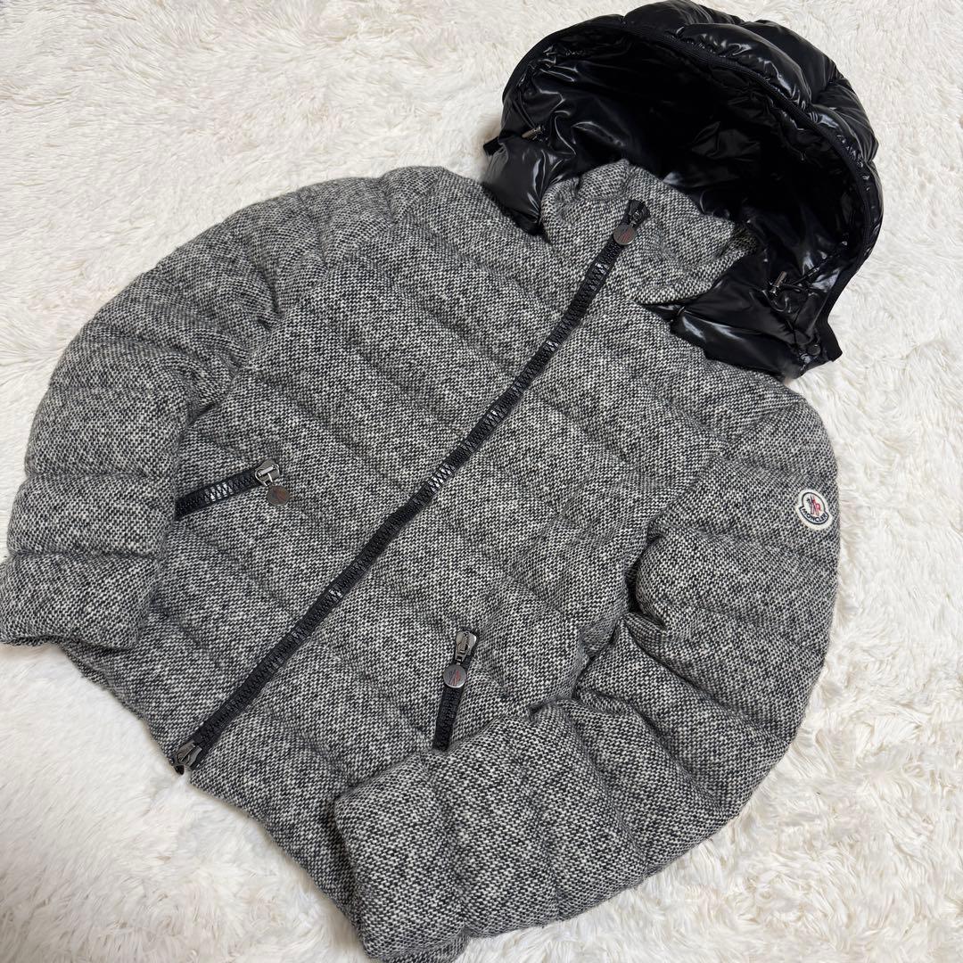 【美品】モンクレール ASTERE 2way ダウンジャケット ツイード 00