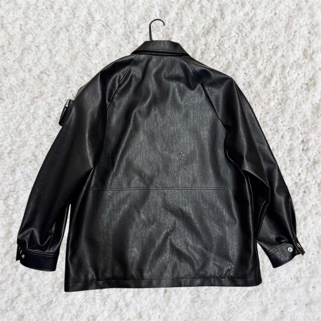 【美品】épine leather jacket レザー ジャケット ブラック