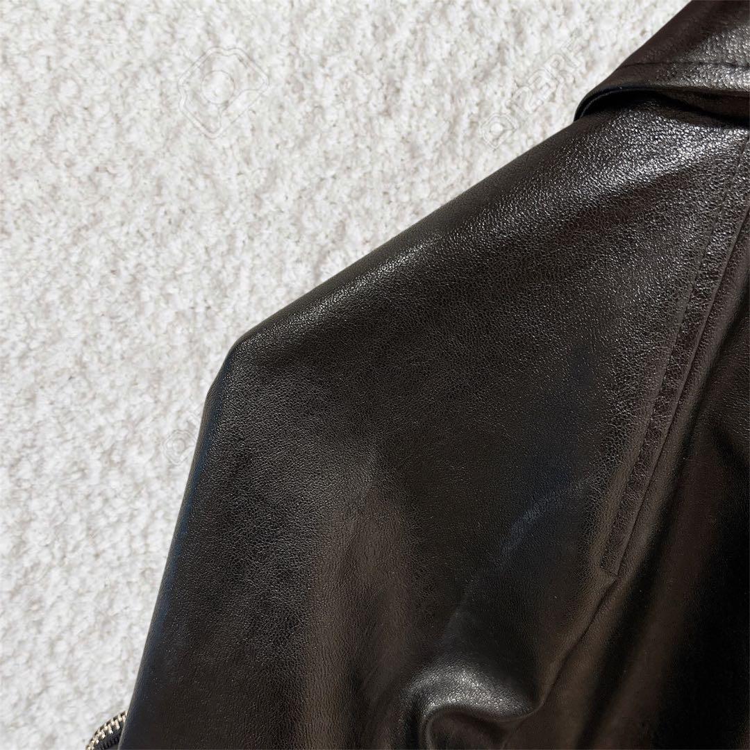 【美品】épine leather jacket レザー ジャケット ブラック