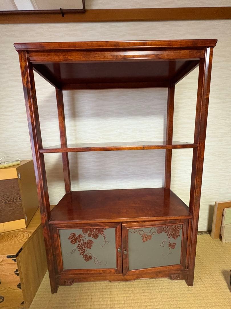 最高級 森繁家具 モリシゲ うるし塗装　 MORISHIGE 飾り棚