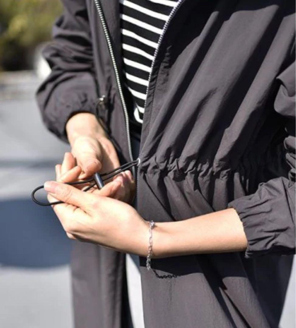 【美品】アワーホーム　撥水素材のダブルジップコート