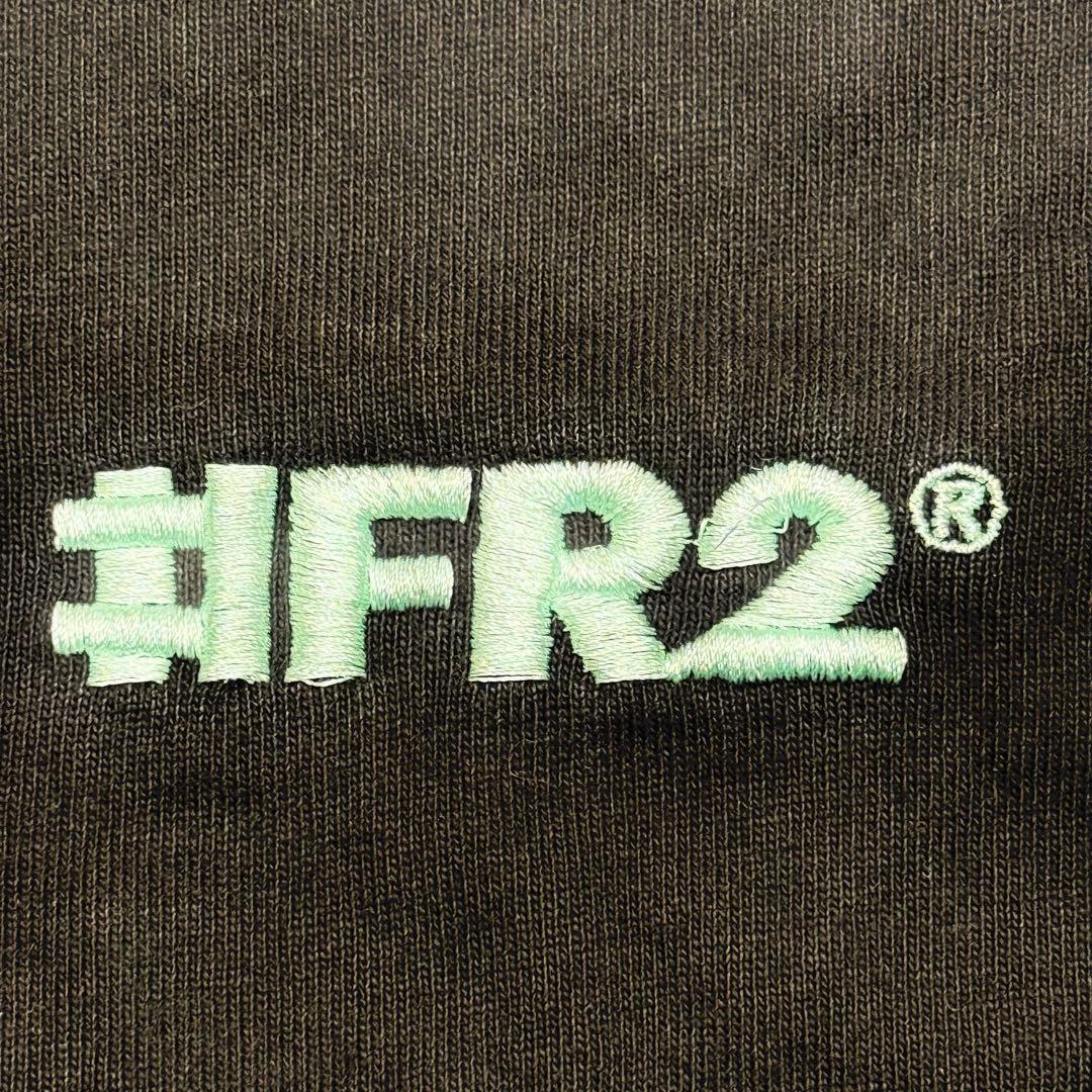 FR2月桃 パイズリー柄刺繍Tシャツ ブラックL