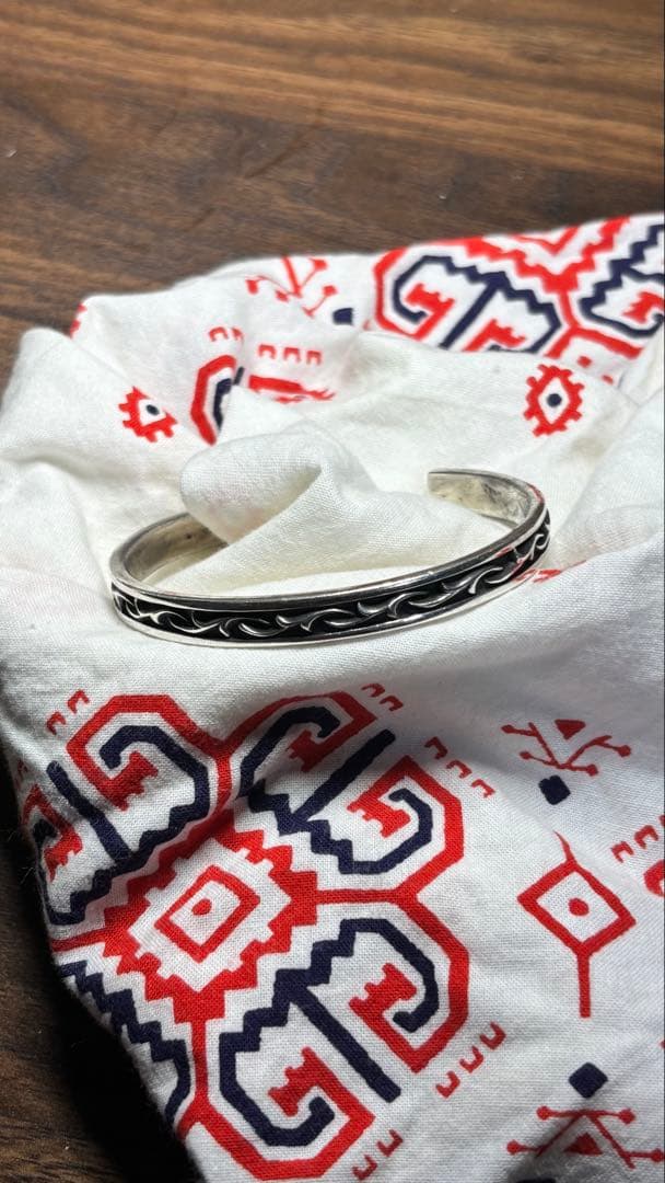 AQUA SILVER シルバー925 波　トライバル　バイカー SV925