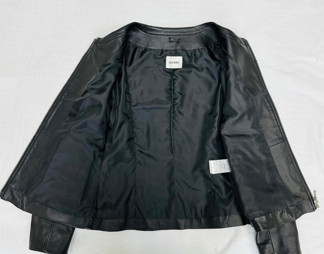 【極美品】ソークロース レザージャケット ファー付ダウンベストセット S 黒