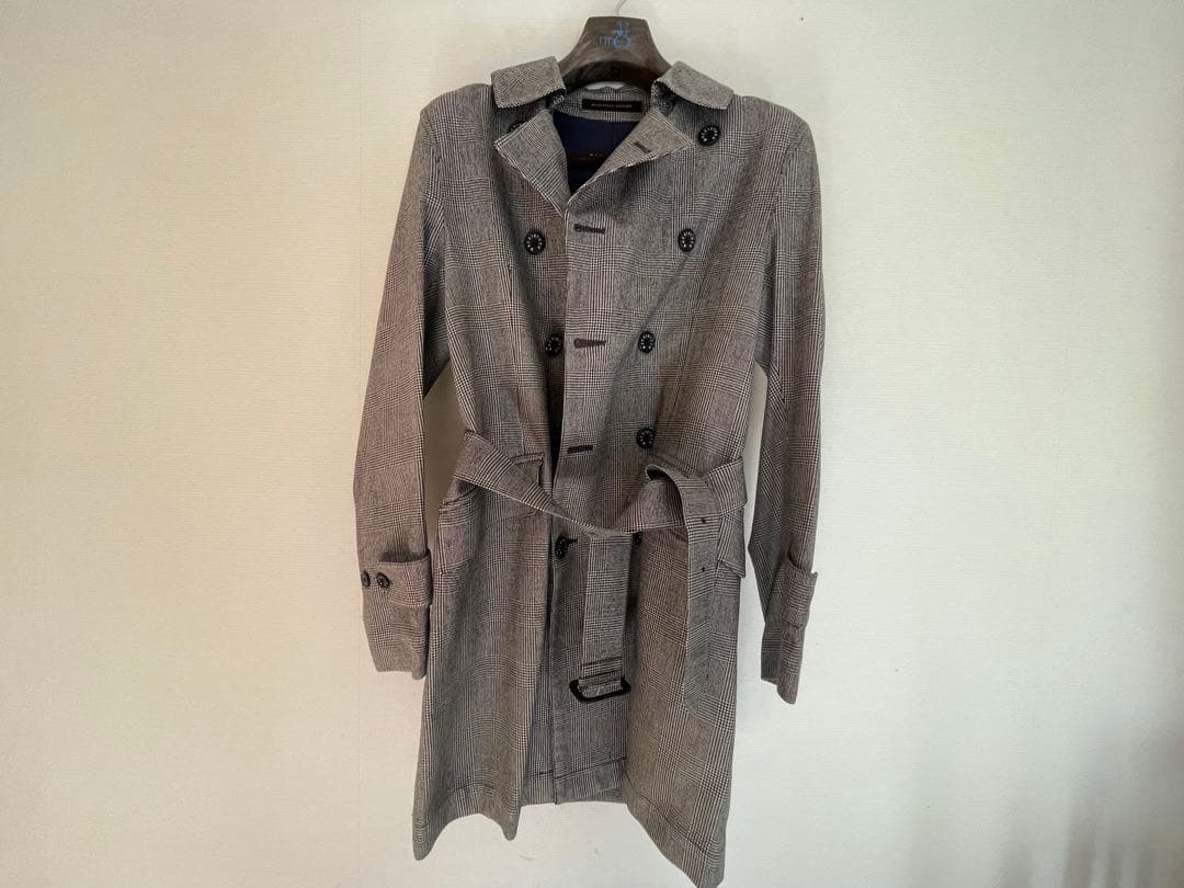 【けむ】MACKINTOSH チェック柄 トレンチコート 38
