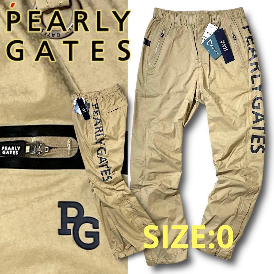 0 パーリーゲイツ AQUAX 撥水 防水 ビッグロゴ レインパンツ 040