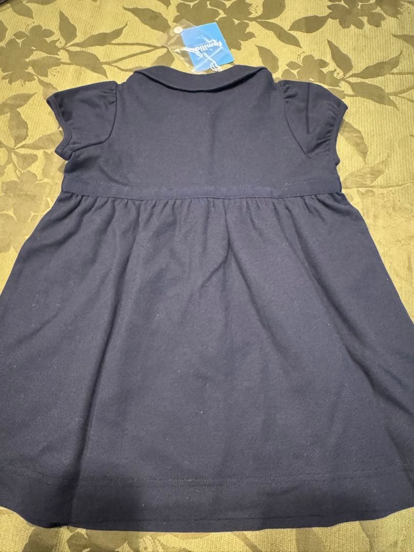 familiar ネイビー半袖ワンピース90