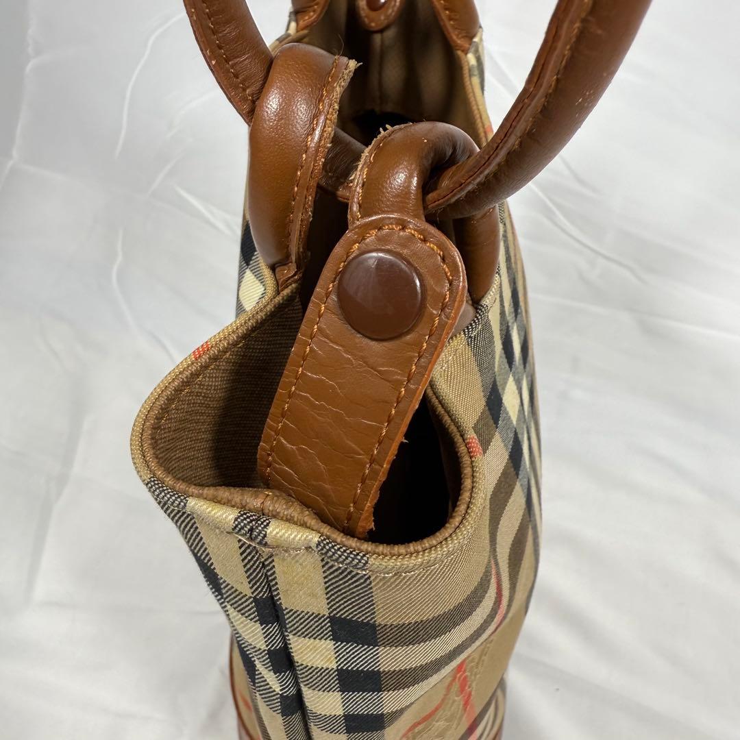 【美品】バーバリー　シャドーホース　ノバチェック　ワンショルダー　月桂冠　レザー