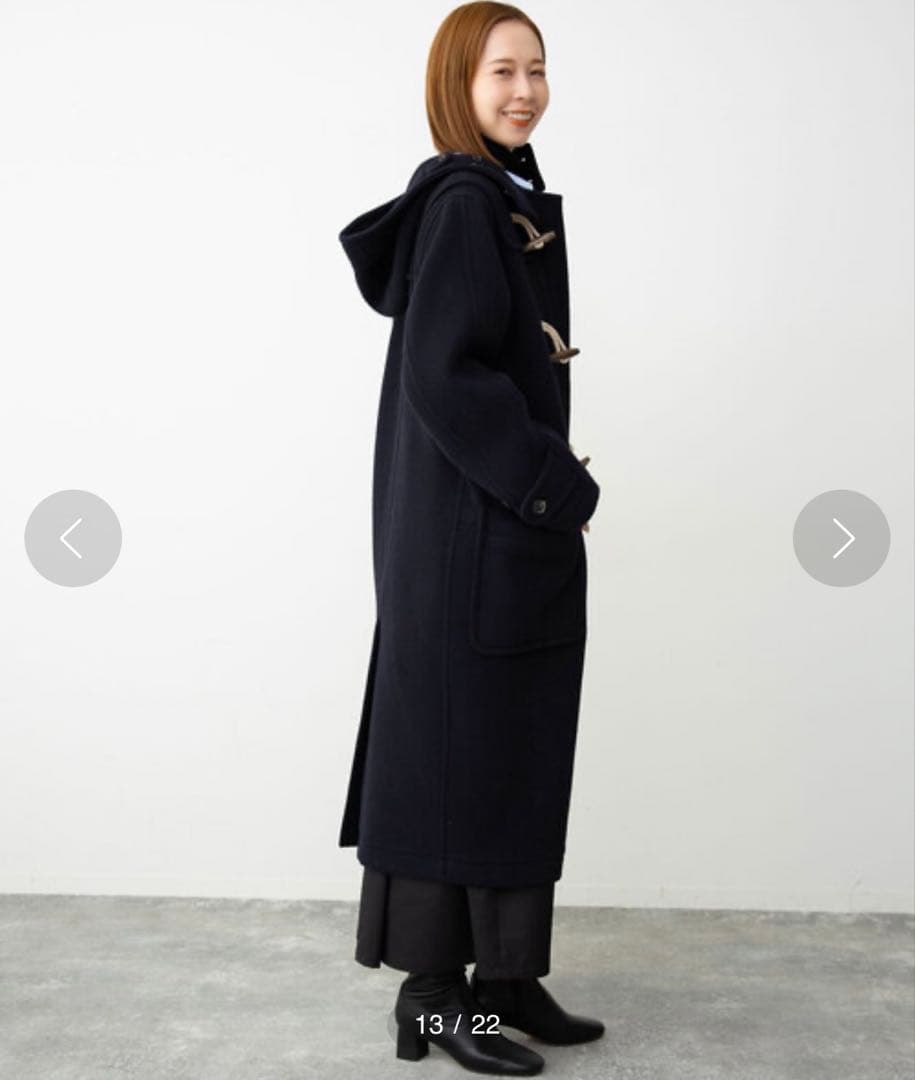 SLOBE IENA/リニアーダッフルコート/NAVY