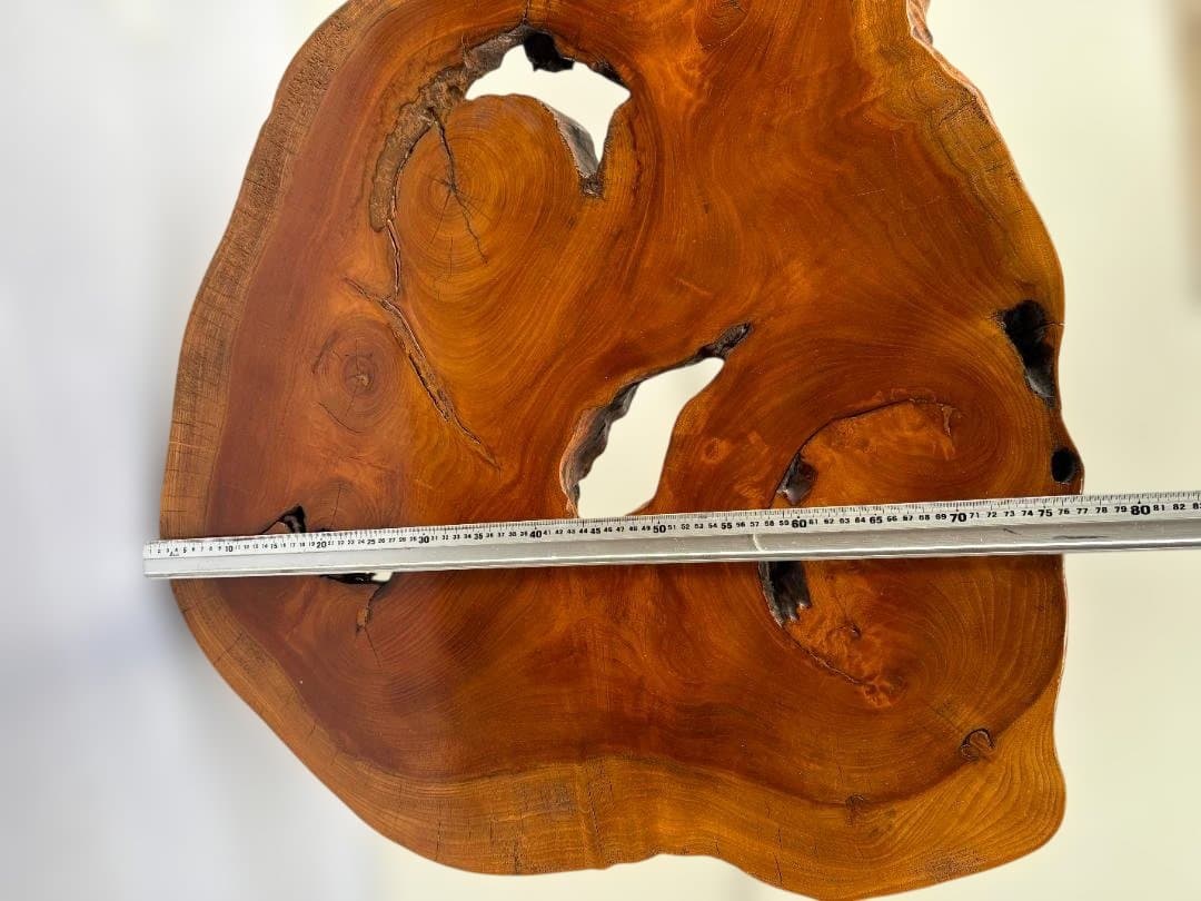 天然木 一枚板 銘木 猫足　欅 座卓 ローテーブル 飾台 古民家　01d145