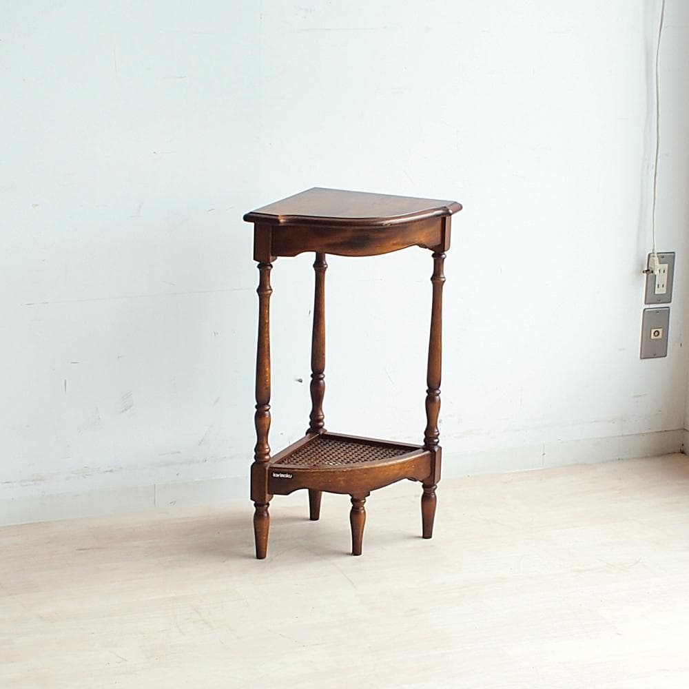 90s カリモク コロニアル コーナー 花台 フラワースタンド ZR24035