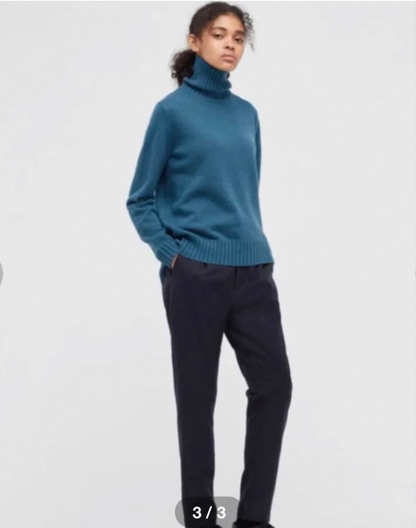 ユニクロ ＋J ミドルゲージカシミヤブレンドタートルネックセーター