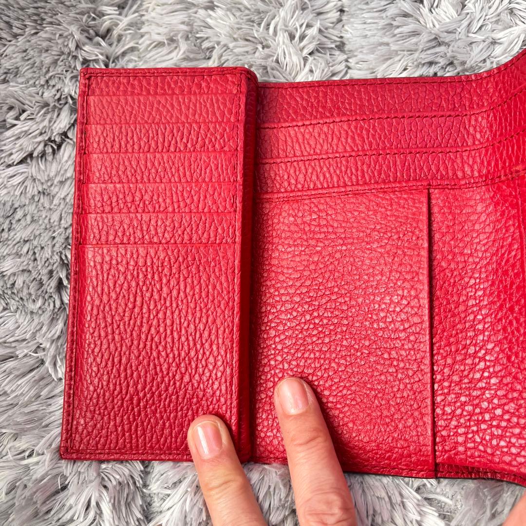 極美品✨GUCCI 折り財布　札入れ　カードケース　インターロッキング　シボ革