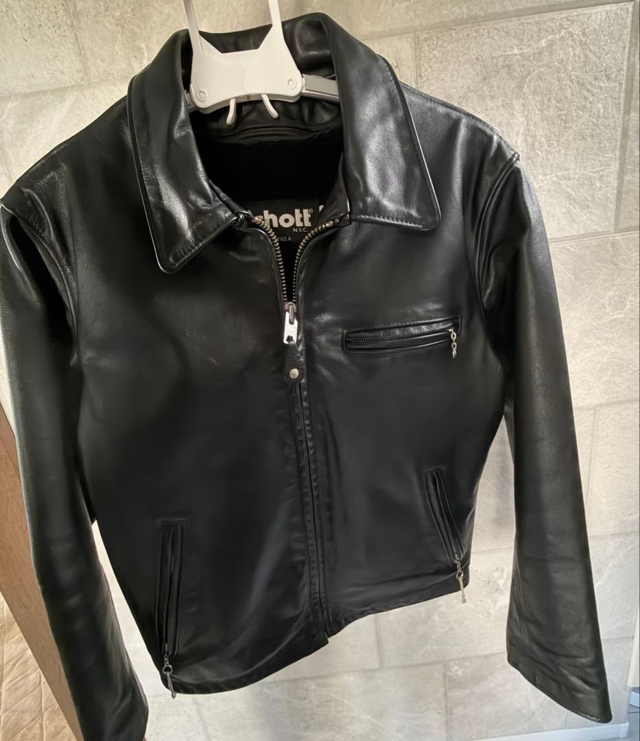 schott 643 シングルライダースジャケット 40
