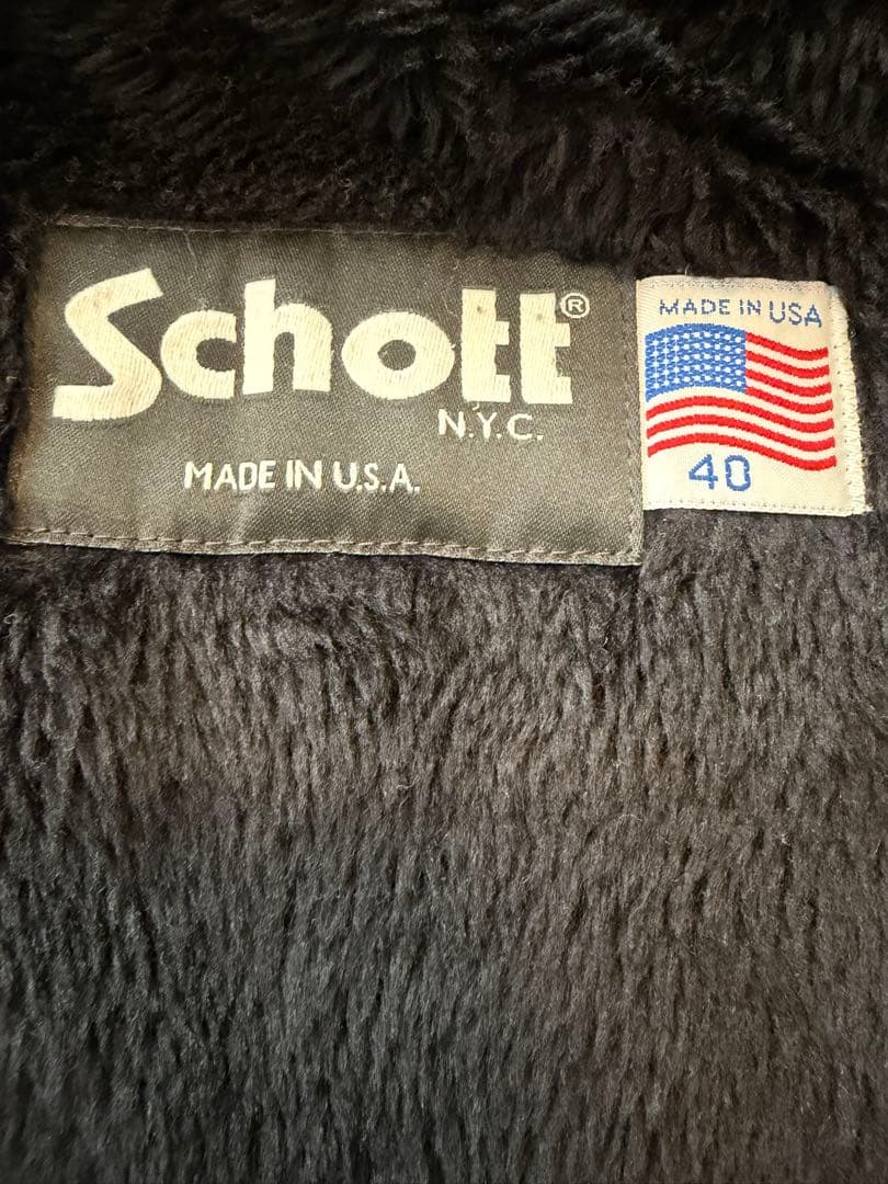 schott 643 シングルライダースジャケット 40