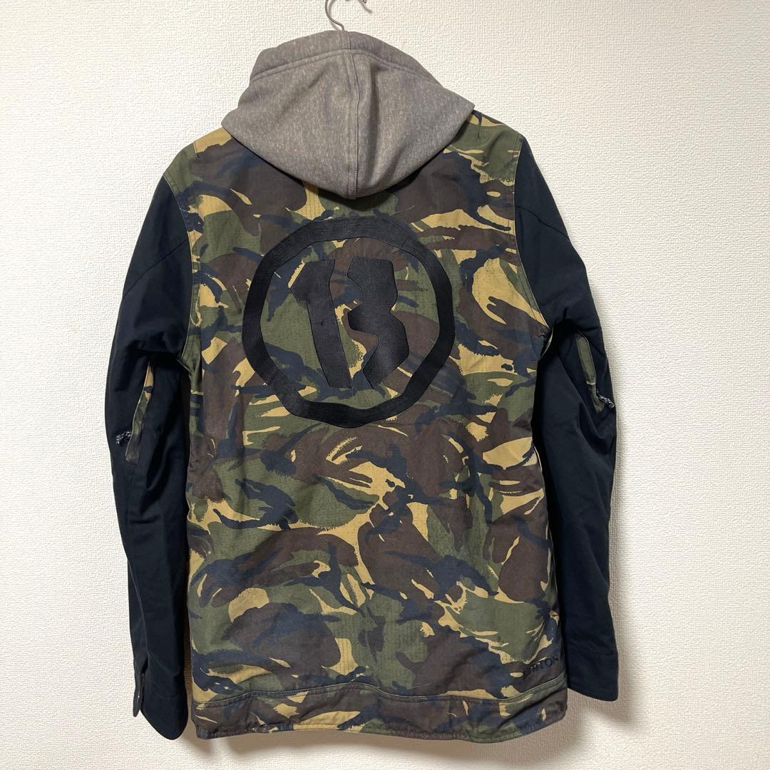 BURTON バートン スノボーウェア 迷彩 フード取外可能 S