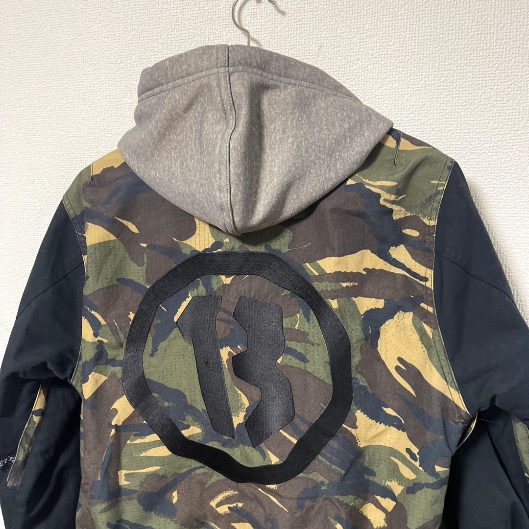 BURTON バートン スノボーウェア 迷彩 フード取外可能 S