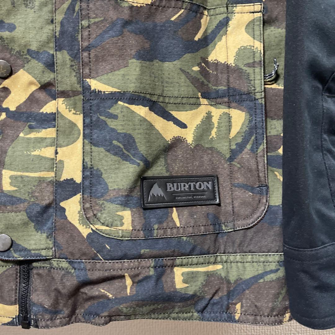BURTON バートン スノボーウェア 迷彩 フード取外可能 S
