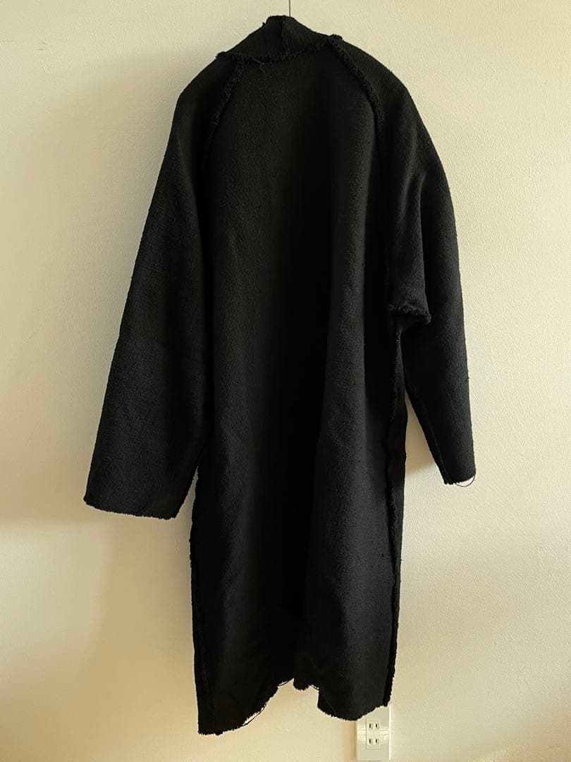 mittan ガラ紡　ロングコート　黒　サイズ3