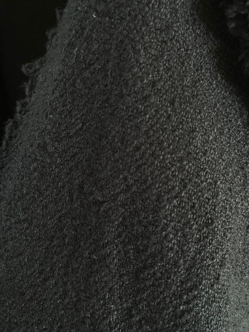 mittan ガラ紡　ロングコート　黒　サイズ3