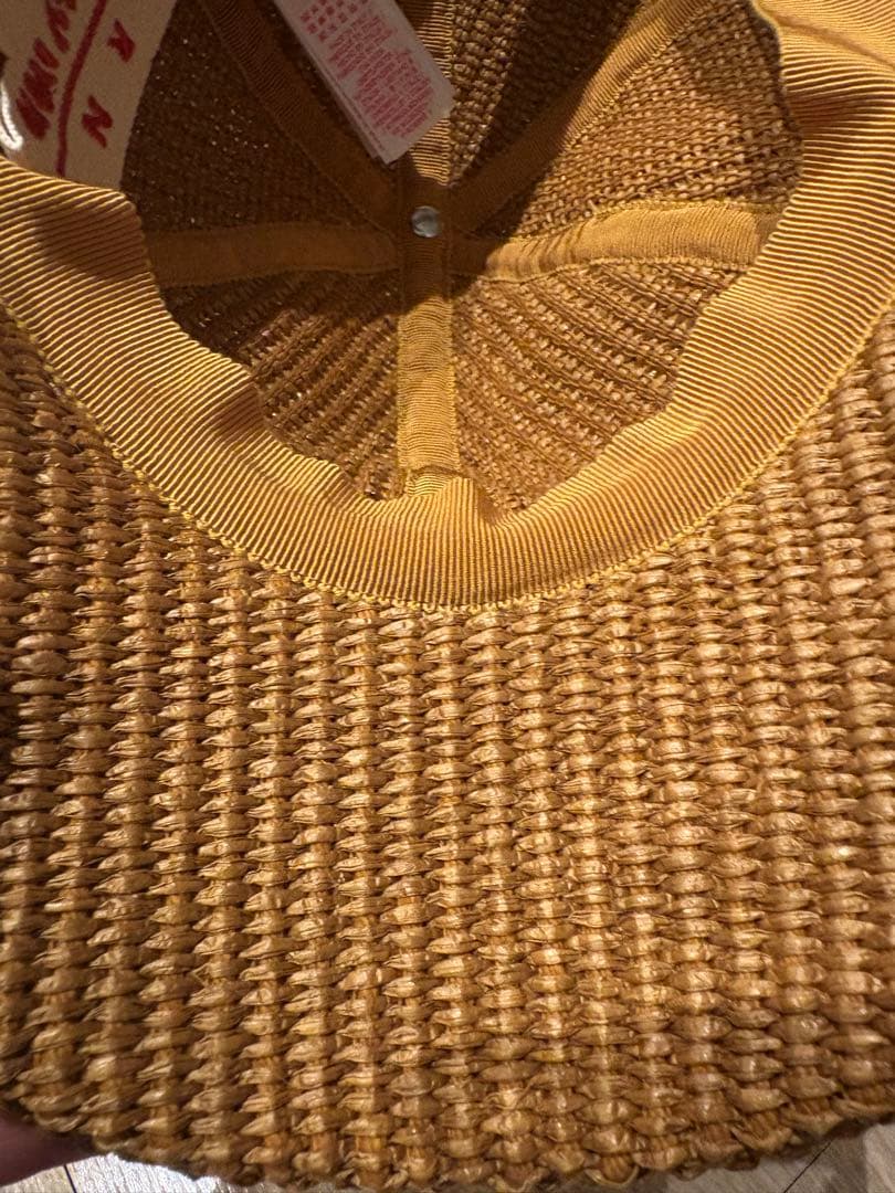 MARNI キャップ　ラフィア　ロゴ　ブランド　夏　帽子