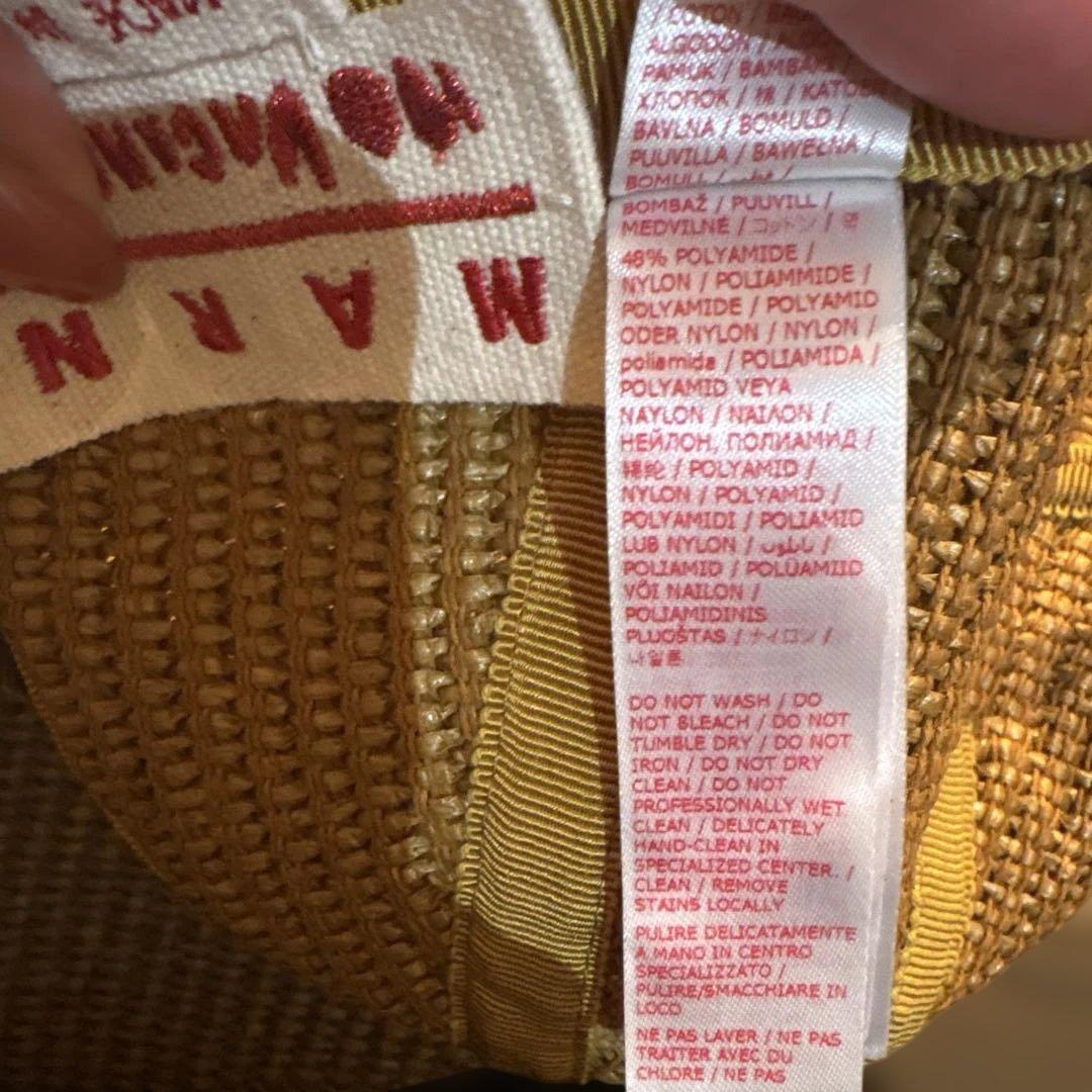 MARNI キャップ　ラフィア　ロゴ　ブランド　夏　帽子