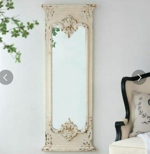 要問合わせ♥️フランスアンティーク調♥️ヨーロピアン　シャビー　ミラー　姿見　鏡
