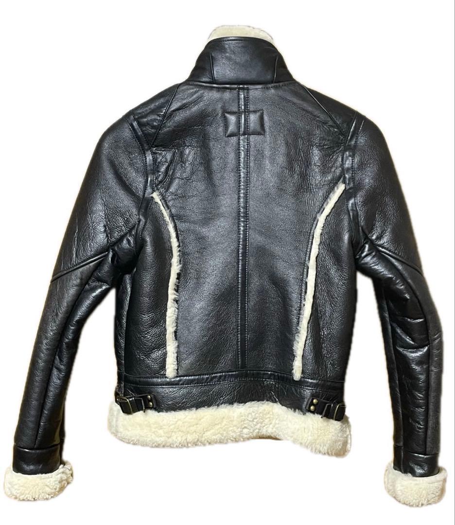 AVIREX ムートンジャケット レザージャケット ボア ラムレザー 羊革