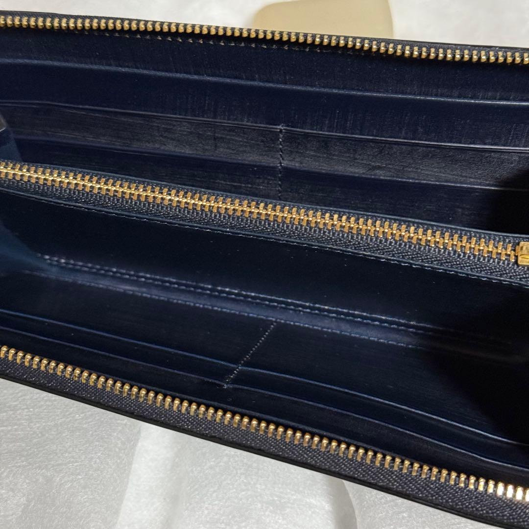 極美品⭐️ココマイスター　ブライドル　長財布　　ラウンドジップ　ダークネイビー