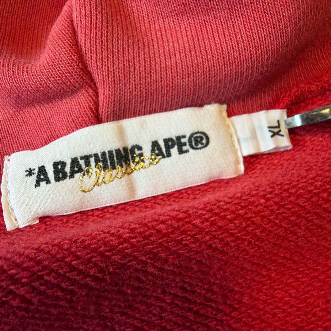 フェード　アベイシンクエイプ　シャークパーカー 赤 XL vintage