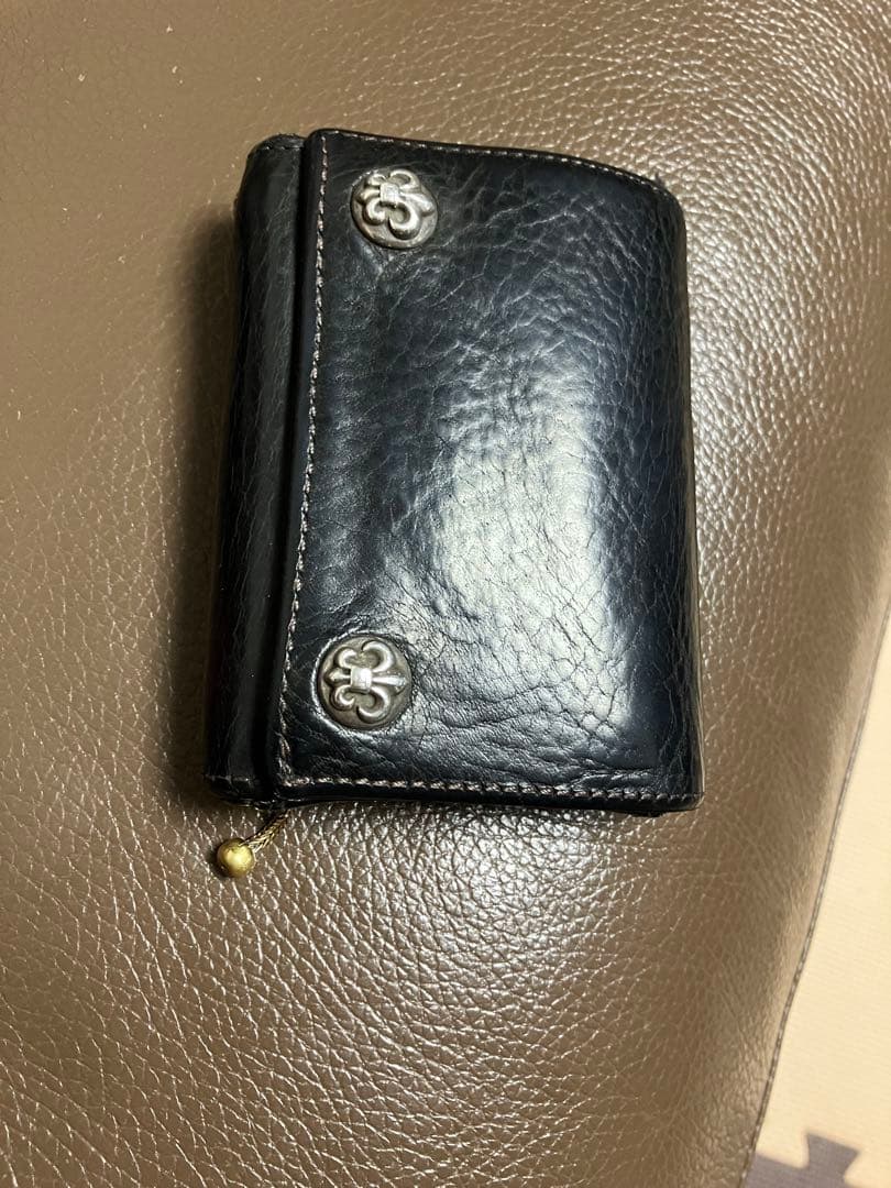 CHROME HEARTS クロムハーツ３フォールド ウォレット フレアボタン
