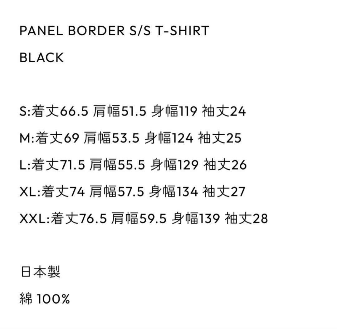 ENNOY PANEL BORDER S/S T-SHIRT ブラック XXL