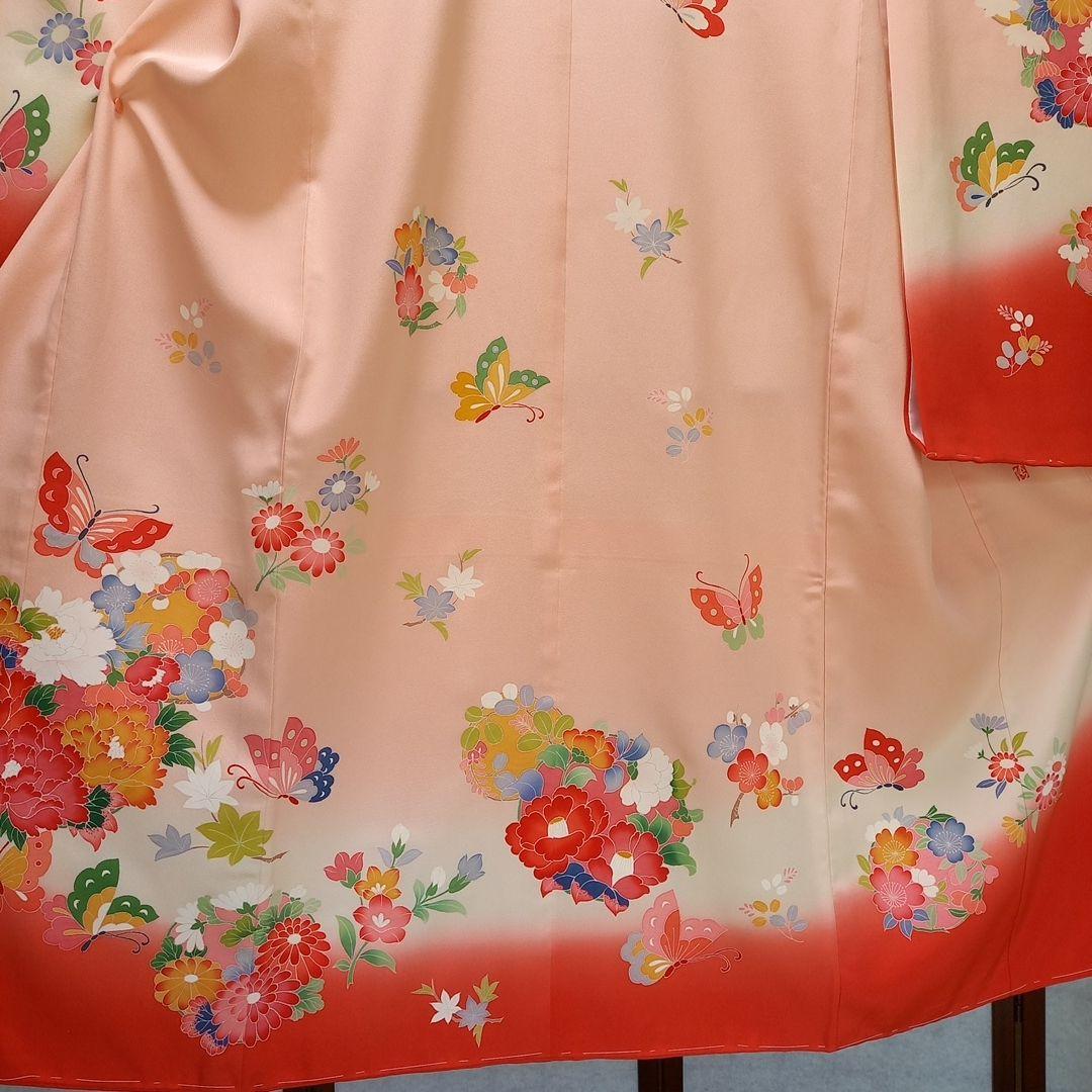 七五三　七才女物　正絹着物，長襦袢仕立て上がり　新品未使用品