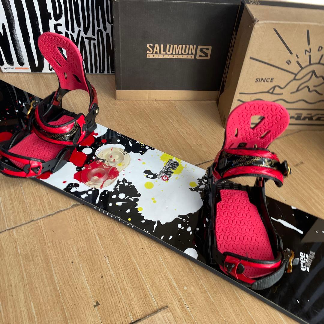 GRAY×KISSMARK　良質国産スノーボードセットOGASAKA製　バイン付