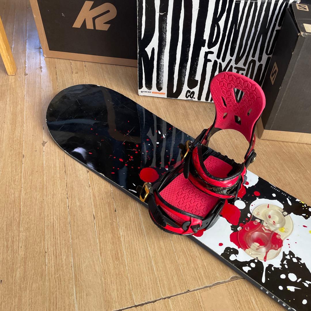 GRAY×KISSMARK　良質国産スノーボードセットOGASAKA製　バイン付