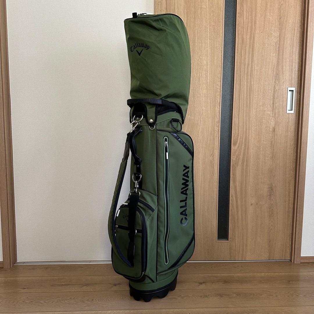 美品 CALLAWAY キャディバッグ 9.5型 スタンド カーキ SS22JM